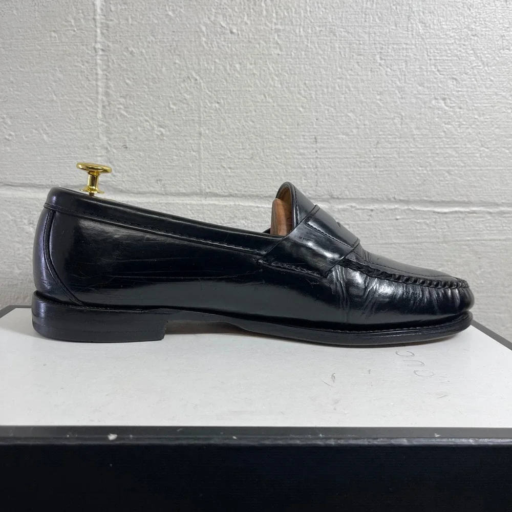 Sebago Black Leather Classic Penny Loafers Slip On Dress Shoes Men's Size 11 EEE